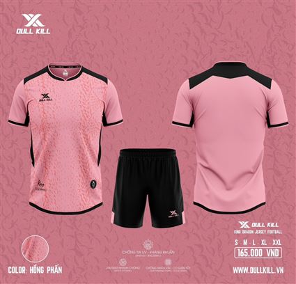 Áo Bóng Đá không Logo Dullkill King Hồng Phấn